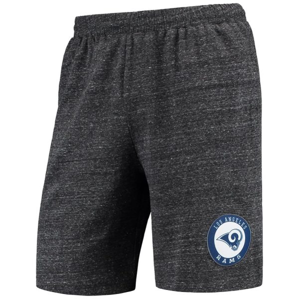 Outstanding Los Angeles Rams Concepts Sport Pitch Knit Shorts Charcoal Act fast Only a few left Secure your Rams apparel today