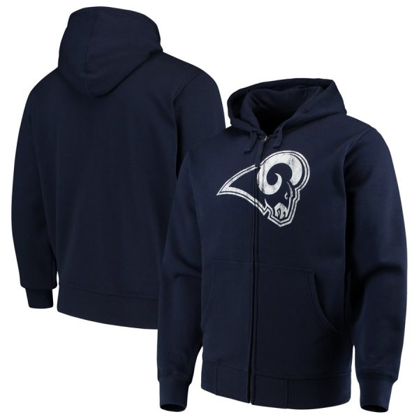 Stunning Los Angeles Rams G III Sports by Carl Banks Primary Logo Full Zip Hoodie Navy Act fast Only a few left Secure your Rams apparel today