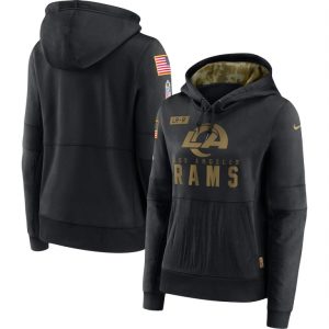Fantastic Los Angeles Rams Women's 2020 Salute to Service Performance Pullover Hoodie Black Act fast Only a few left Secure your Rams apparel today