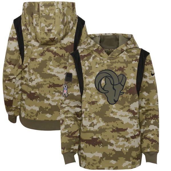Delightful Los Angeles Rams Camo Youth 2021 Salute To Service Therma Performance Pullover Hoodie Sports enthusiasts Seize the opportunity Order your Rams merchandise