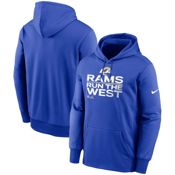Exceptional Men's Los Angeles Rams Royal 2021 NFC West Division Champions Trophy Collection Pullover Hoodie With high demand Order now to wear your Rams pride
