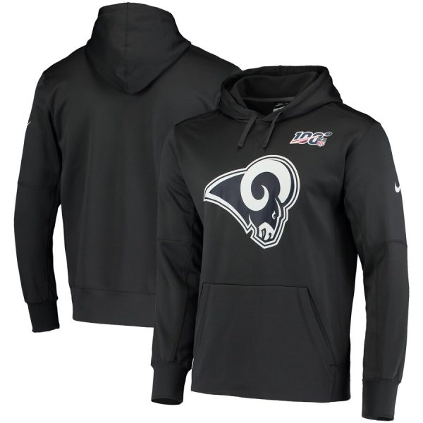 Delightful Los Angeles Rams 100th Season Primary Logo Circuit Performance Pullover Hoodie Charcoal With high demand Order now to wear your Rams pride