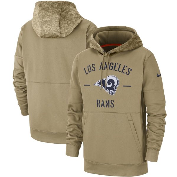 Amazing Men's Los Angeles Rams Tan 2019 Salute to Service Sideline Therma Pullover Hoodie Sports enthusiasts Seize the opportunity Order your Rams merchandise
