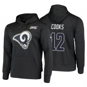 Superb Los Angeles Rams #12 Brandin Cooks NFL 100 Primary Logo Circuit Name & Number Pullover Hoodie Charcoal Collectors this is a must have Add this Rams item to your collection