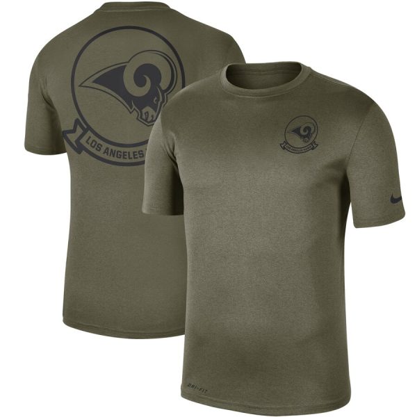 Gorgeous Men's Los Angeles Rams Olive 2019 Salute to Service Sideline Seal Legend Performance T Shirt With high demand Order now to wear your Rams pride