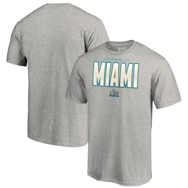 HighQuality NFL Miami Super Bowl LIV Palm T Shirt Heathered Gray Sports enthusiasts Seize the opportunity Order your Rams merchandise