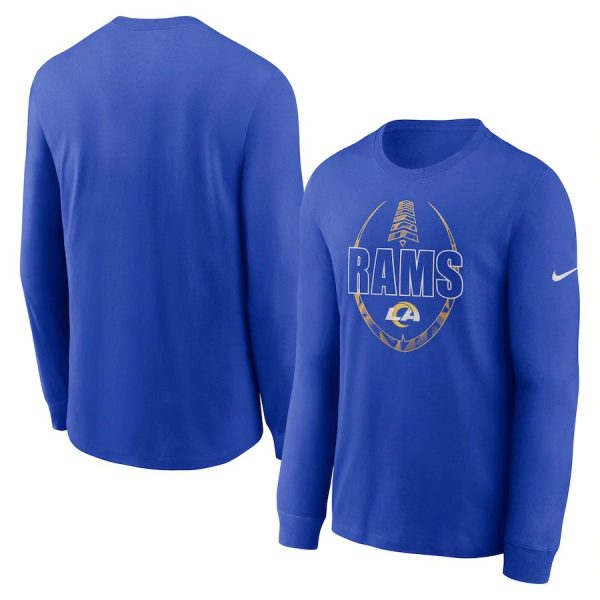 Delightful Los Angeles Rams Icon Legend Performance Long Sleeve T Shirt Royal Act fast Only a few left Secure your Rams apparel today