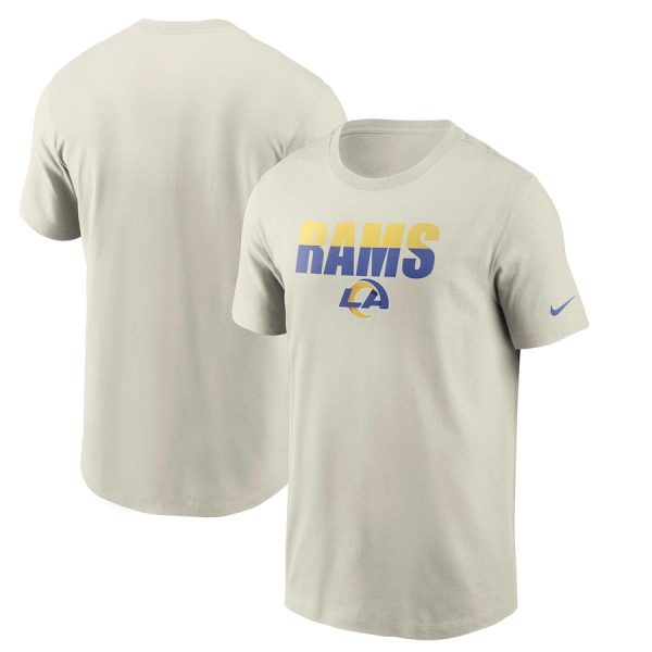 Stunning Los Angeles Rams Split T Shirt Bone Act fast Only a few left Secure your Rams apparel today