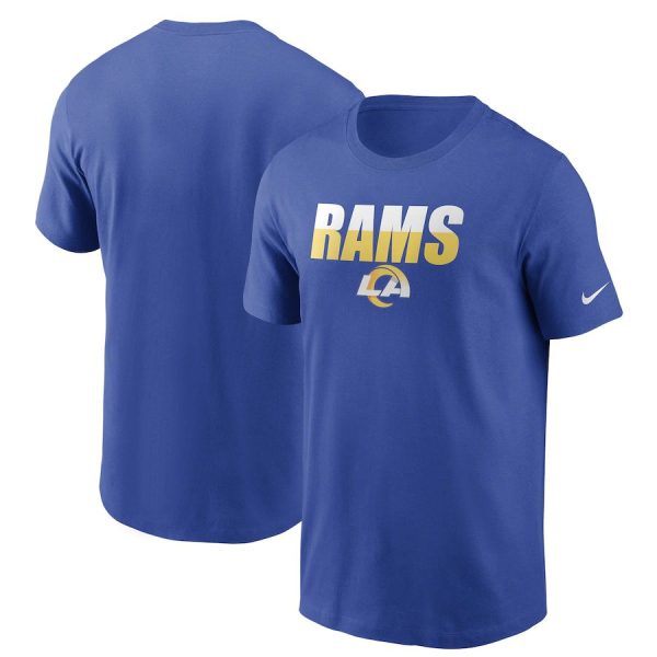 Outstanding Los Angeles Rams Split T Shirt Royal Retailers boost your inventory Order these popular Rams products