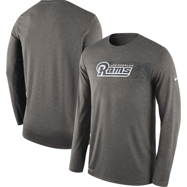Outstanding Los Angeles Rams Sideline Seismic Legend Long Sleeve T Shirt Charcoal Sports fans this is your chance Order soon to support the Rams