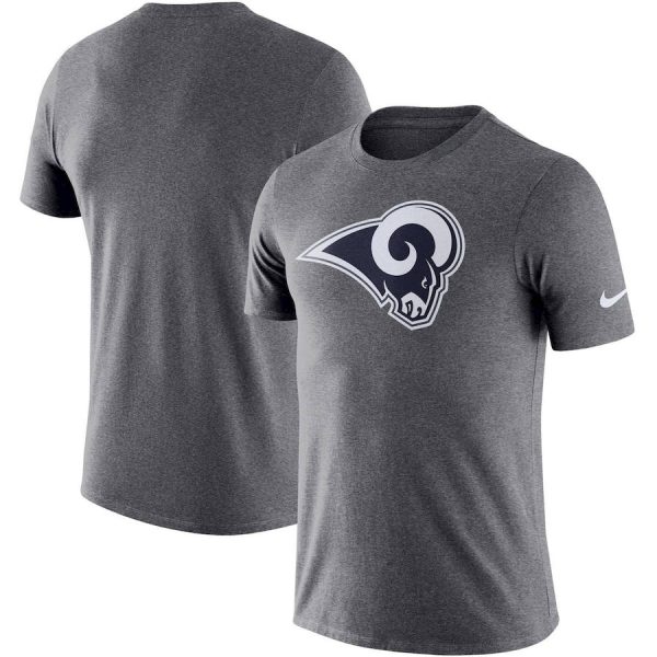 Premium Los Angeles Rams Essential Logo Dri FIT Cotton T Shirt Heather Charcoal Be among the first to own Order your Rams stuff right away