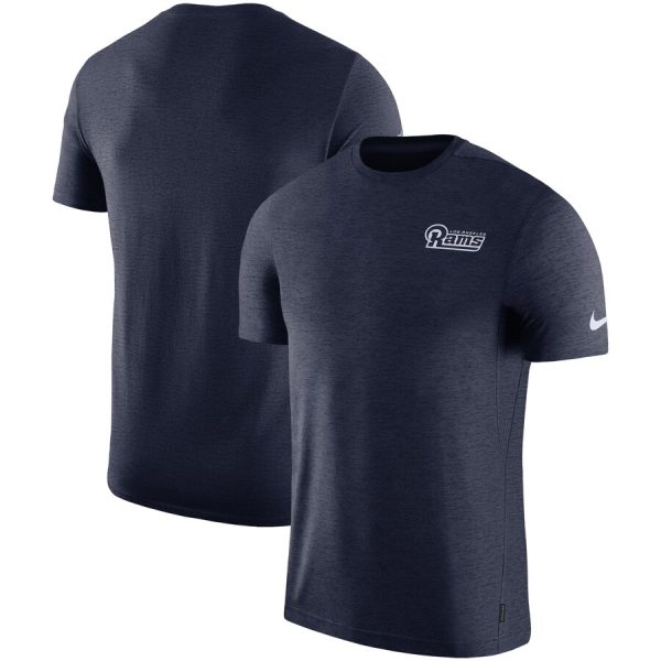 Exceptional Los Angeles Rams On Field Coaches UV Performance T Shirt Navy Limited stock Order now to show your love for the Rams