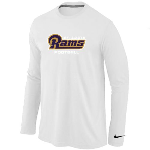 HighQuality Los Angeles Rams Authentic Font Long Sleeve T Shirt White Sports fans this is your chance Order soon to support the Rams
