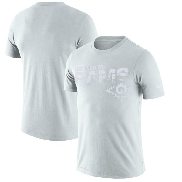 Exceptional Los Angeles Rams NFL 100 2019 Sideline Platinum Performance T Shirt White Be among the first to own Order your Rams stuff right away