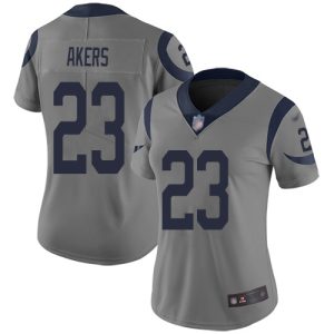 Outstanding Rams #23 Cam Akers Gray Women's Stitched NFL Limited Inverted Legend Jersey Limited stock Order now to show your love for the Rams
