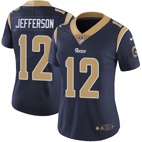 Superb Rams #12 Van Jefferson Navy Blue Team Color Women's Stitched NFL Vapor Untouchable Limited Jersey Sports fans this is your chance Order soon to support the Rams