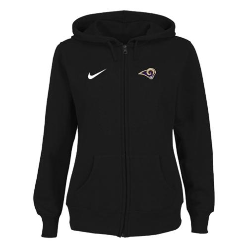 Delightful Los Angeles Rams Ladies Tailgater Full Zip Hoodie Black Limited stock Order now to show your love for the Rams