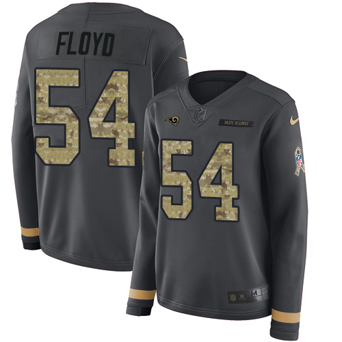 Exceptional Rams #54 Leonard Floyd Anthracite Salute to Service Women's Stitched NFL Limited Therma Long Sleeve Jersey Sports enthusiasts Seize the opportunity Order your Rams merchandise
