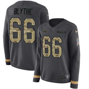Stunning Rams #66 Austin Blythe Anthracite Salute to Service Women's Stitched NFL Limited Therma Long Sleeve Jersey Be among the first to own Order your Rams stuff right away