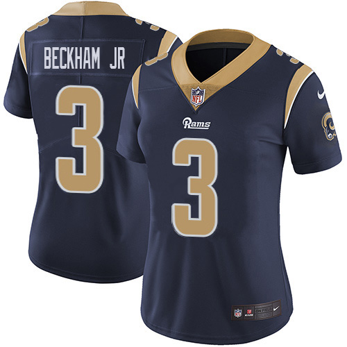 Amazing Rams #3 Odell Beckham Jr. Navy Blue Team Color Women's Stitched NFL Vapor Untouchable Limited Jersey Sports fans this is your chance Order soon to support the Rams