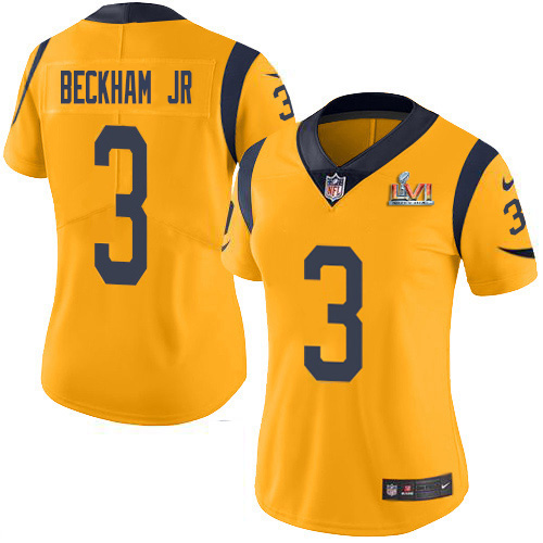 Fantastic Rams #3 Odell Beckham Jr. White Super Bowl LVI Patch Women's Stitched NFL Vapor Untouchable Limited Jersey Be among the first to own Order your Rams stuff right away