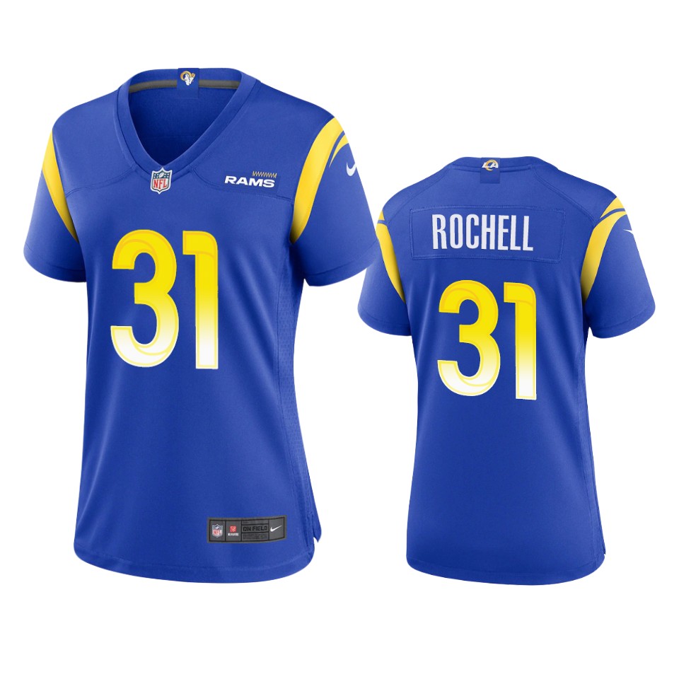 Premium Los Angeles Rams #31 Robert Rochell Women's Game NFL Jersey Royal Retailers boost your inventory Order these popular Rams products