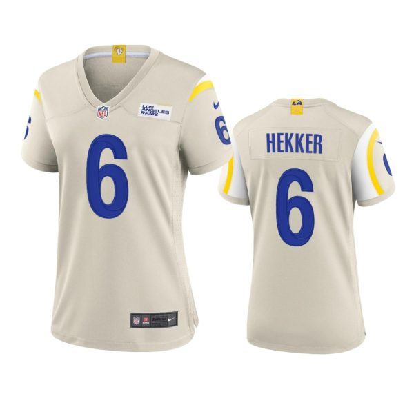 Superb Los Angeles Rams #6 Johnny Hekker Women's Game NFL Jersey Bone Sports enthusiasts Seize the opportunity Order your Rams merchandise