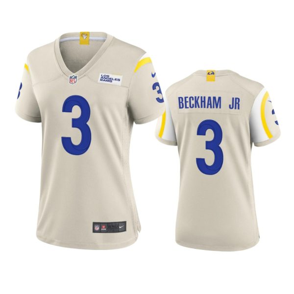 Gorgeous Los Angeles Rams #3 Odell Beckham Jr. Women's Game NFL Jersey Bone Sports enthusiasts Seize the opportunity Order your Rams merchandise