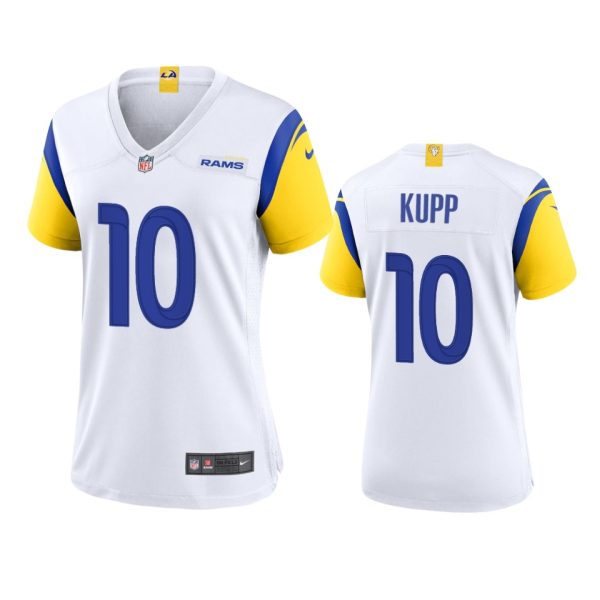Superb Los Angeles Rams #10 Cooper Kupp Women's Alternate Game NFL Jersey White Collectors this is a must have Add this Rams item to your collection