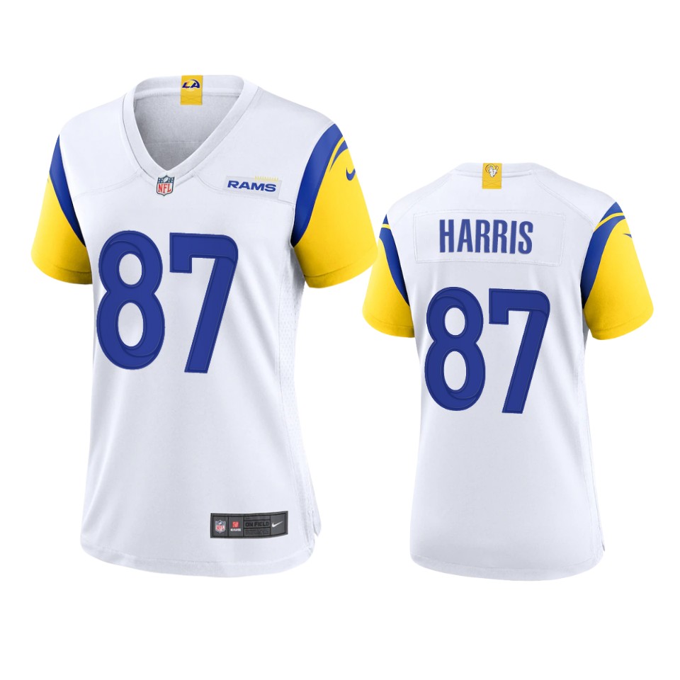 Amazing Los Angeles Rams #87 Jacob Harris Women's Alternate Game NFL Jersey White Sports enthusiasts Seize the opportunity Order your Rams merchandise