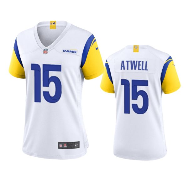 Exceptional Los Angeles Rams #15 Tutu Atwell Women's Alternate Game NFL Jersey White Sports fans this is your chance Order soon to support the Rams