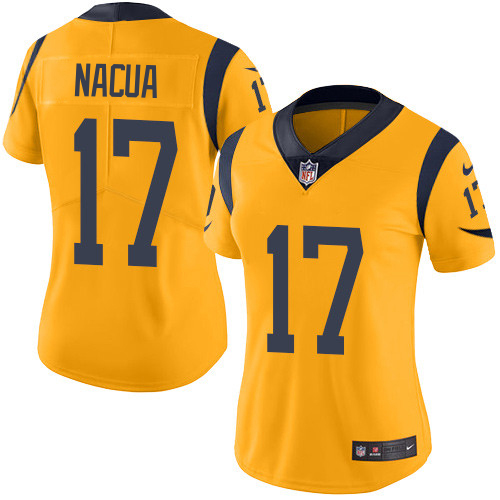 Amazing Rams #17 Puka Nacua Gold Women's Stitched NFL Limited Rush Jersey Sports enthusiasts Seize the opportunity Order your Rams merchandise