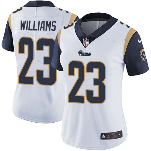 Superb Rams #23 Kyren Williams White Women's Stitched NFL Vapor Untouchable Limited Jersey Be among the first to own Order your Rams stuff right away