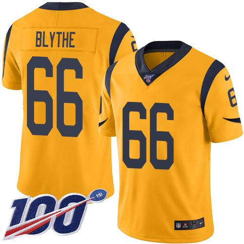 Gorgeous Rams #66 Austin Blythe Gold Youth Stitched NFL Limited Rush 100th Season Jersey Sports fans this is your chance Order soon to support the Rams