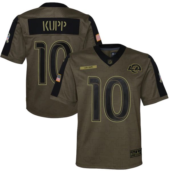 Amazing Los Angeles Rams #10 Cooper Kupp Olive Youth 2021 Salute To Service Game Jersey Act fast Only a few left Secure your Rams apparel today