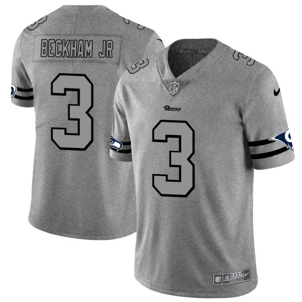 Outstanding Los Angeles Rams #3 Odell Beckham Jr. Men's Gray Gridiron II Vapor Untouchable Limited NFL Jersey Retailers boost your inventory Order these popular Rams products