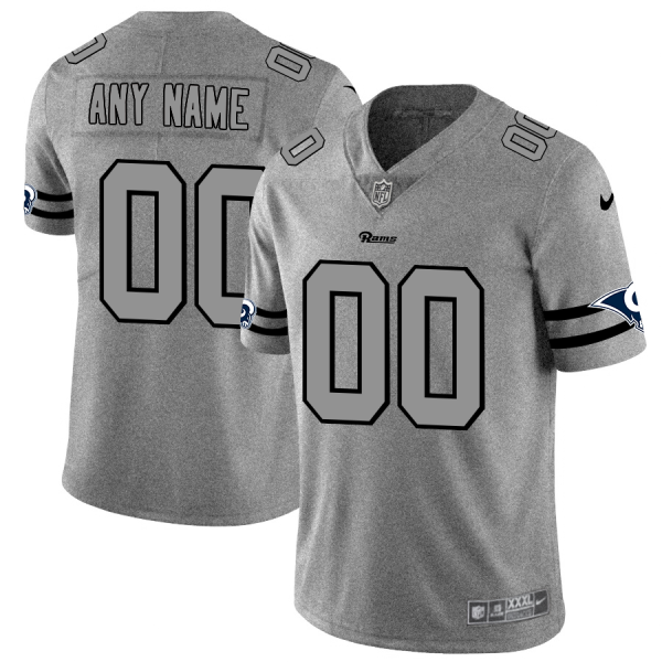 Delightful Los Angeles Rams Custom Men's Gray Gridiron II Vapor Untouchable Limited NFL Jersey Limited stock Order now to show your love for the Rams