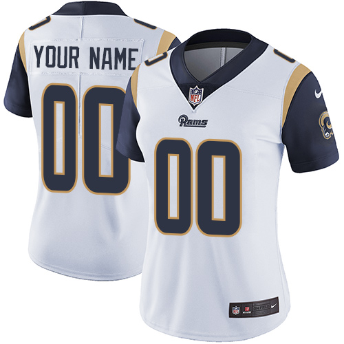 Superb Los Angeles Rams Customized White Stitched Vapor Untouchable Limited Women's NFL Jersey Hurry Exclusive offer Place your order for Rams gear immediately