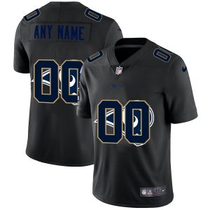 Premium Los Angeles Rams Custom Men's Team Logo Dual Overlap Limited NFL Jersey Black Retailers boost your inventory Order these popular Rams products