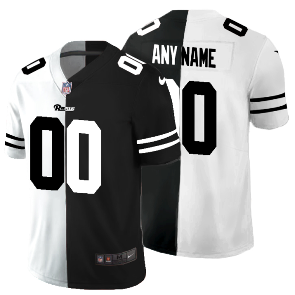 Superb Los Angeles Rams Custom Men's Black V White Peace Split Vapor Untouchable Limited NFL Jersey For a short time available Don't miss your chance to own Rams clothing