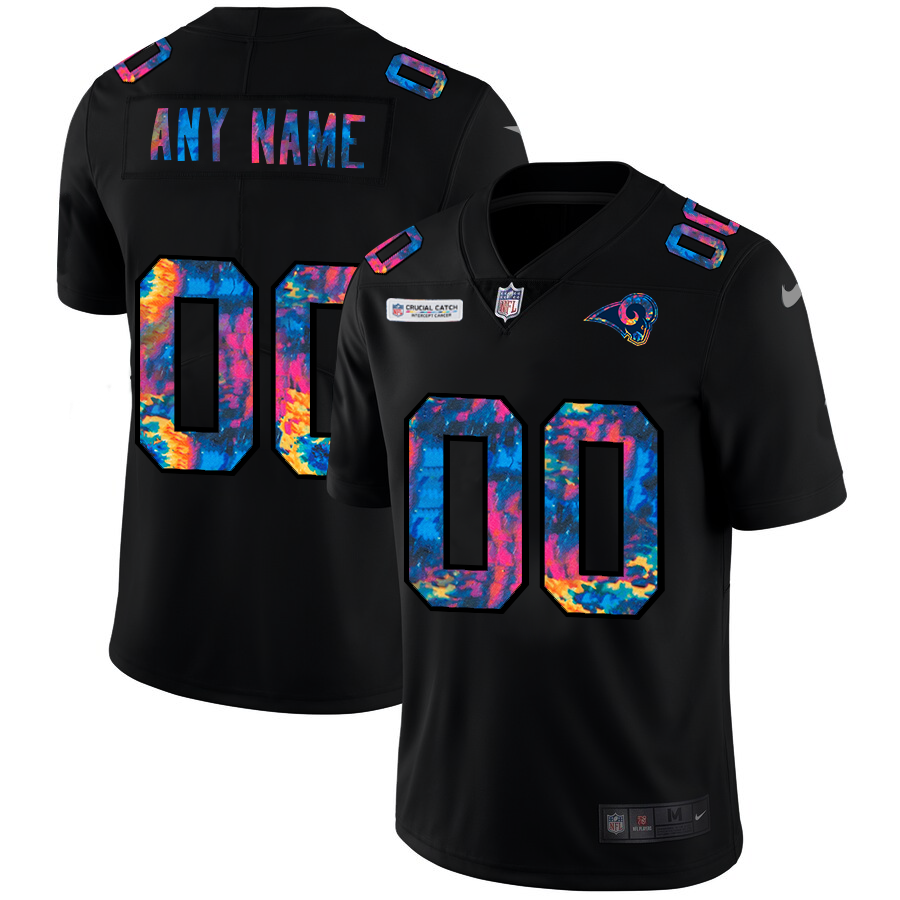 Superb Los Angeles Rams Custom Men's Multi Color Black 2020 NFL Crucial Catch Vapor Untouchable Limited Jersey Sports enthusiasts Seize the opportunity Order your Rams merchandise