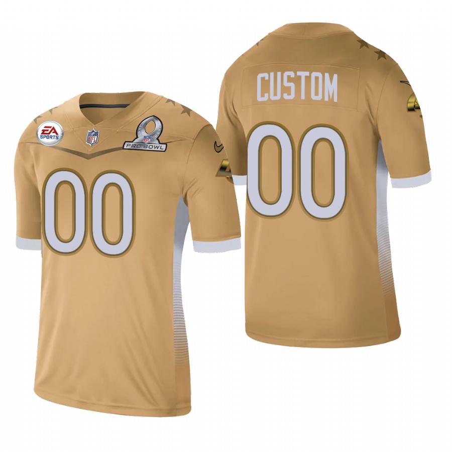 Delightful Los Angeles Rams Custom 2021 NFC Pro Bowl Game Gold NFL Jersey Collectors this is a must have Add this Rams item to your collection