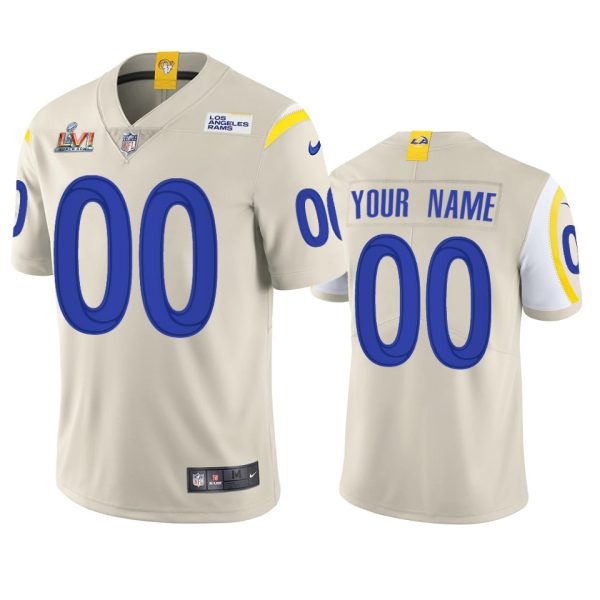 Amazing Los Angeles Rams Custom Super Bowl LVI Patch Vapor Limited NFL Jersey Bone Collectors this is a must have Add this Rams item to your collection