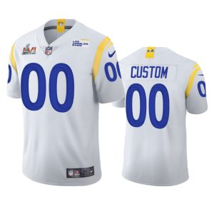 Gorgeous Los Angeles Rams Custom Super Bowl LVI Patch  2021 Vapor Limited NFL Jersey   White Be among the first to own Order your Rams stuff right away
