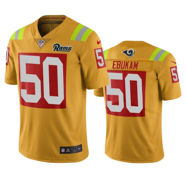 Delightful Los Angeles Rams #50 Samson Ebukam Gold Vapor Limited City Edition NFL Jersey Limited stock Order now to show your love for the Rams