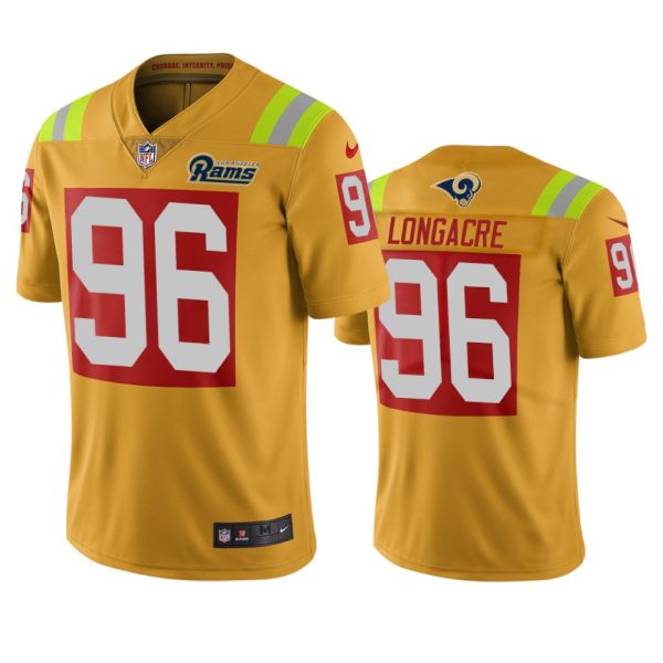 Fantastic Los Angeles Rams #96 Matt Longacre Gold Vapor Limited City Edition NFL Jersey Limited stock Order now to show your love for the Rams