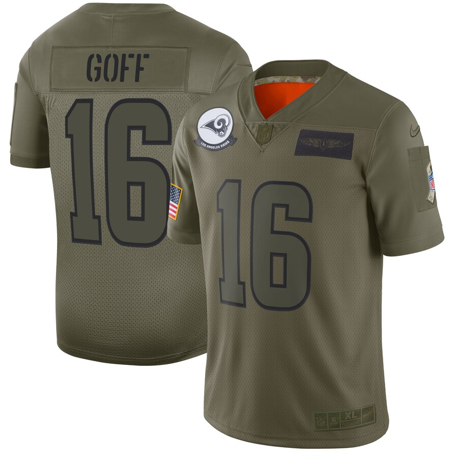 Fantastic Rams #16 Jared Goff Camo Men's Stitched NFL Limited 2019 Salute To Service Jersey Act fast Only a few left Secure your Rams apparel today