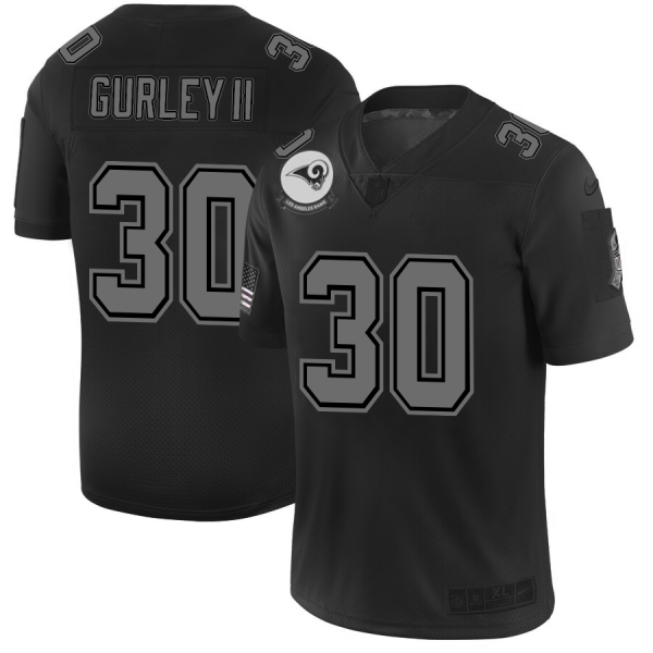 Stunning Los Angeles Rams #30 Todd Gurley II Men's Black 2019 Salute to Service Limited Stitched NFL Jersey For a short time available Don't miss your chance to own Rams clothing