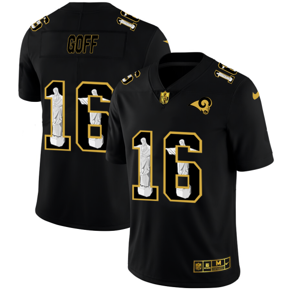 HighQuality Los Angeles Rams #16 Jared Goff Men's Carbon Black Vapor Cristo Redentor Limited NFL Jersey Collectors this is a must have Add this Rams item to your collection