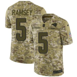 Superb Rams #5 Jalen Ramsey Camo Men's Stitched NFL Limited 2018 Salute To Service Jersey For a short time available Don't miss your chance to own Rams clothing